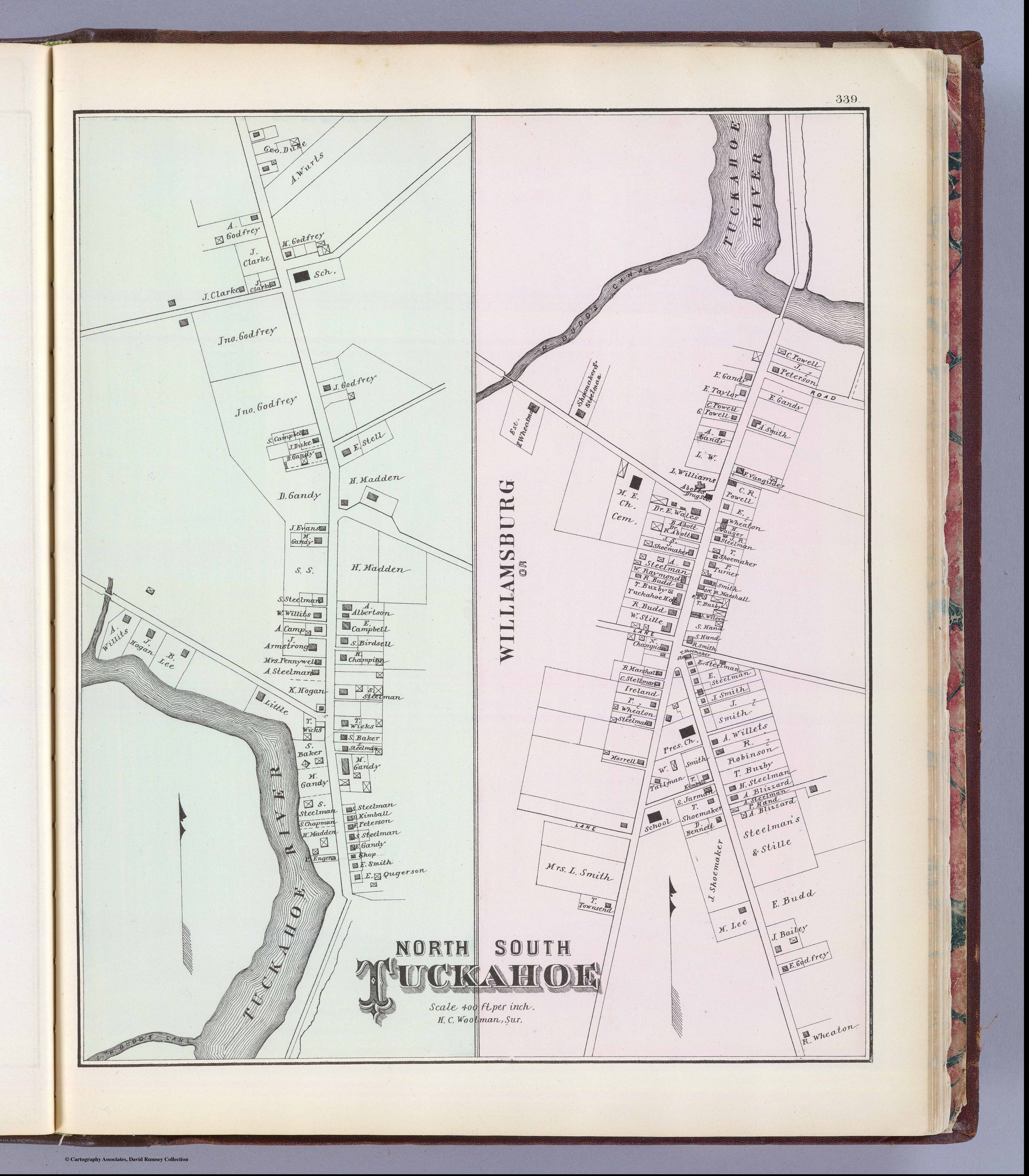 Maps Woolman and Rose Atlas 1878 Tuckahoe